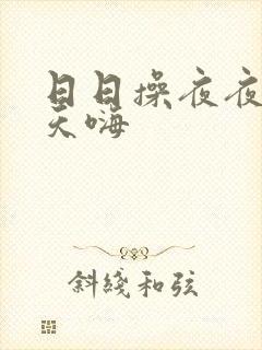 日日操夜夜爽天天嗨