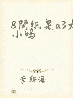 8开纸是a3大小吗封面