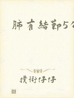 肺有结节5公分封面