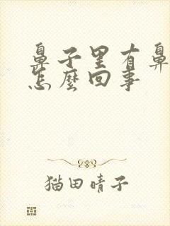 鼻子里有鼻涕是怎么回事