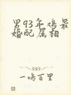 男93年鸡最佳婚配属相封面