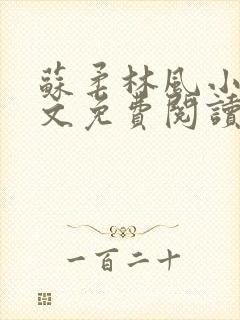 苏柔林风小说全文免费阅读