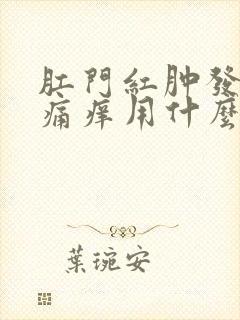 肛门红肿发热疼痛痒用什么药