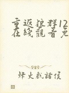 重返狼群12集在线观看免费版高清