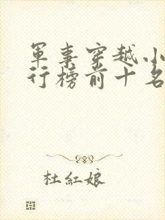 军事穿越小说排行榜前十名