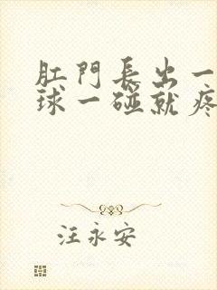 肛门长出一个肉球一碰就疼