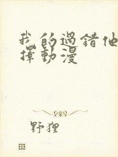 我的过错他的选择动漫