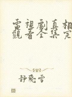 电视剧真相免费观看全集完整版封面