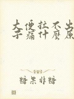 大便拉不出来肚子痛什么原因