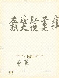 左边肚子痛一直想大便是什么原因封面