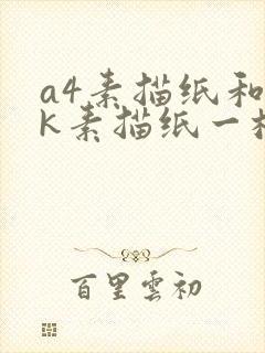 a4素描纸和8k素描纸一样大吗