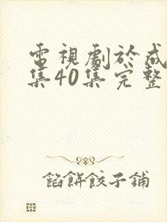 电视剧于成龙全集40集完整版免费观看