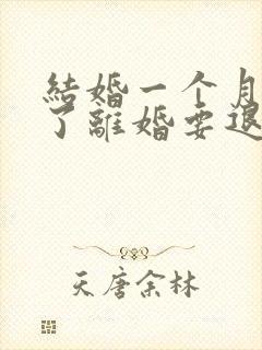 结婚一个月怀孕了离婚要退彩礼吗封面