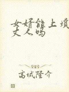 女婿能上坟给老丈人吗