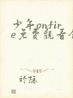 少年onfire免费观看全集