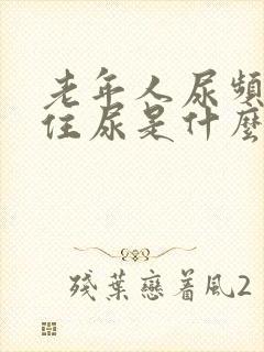 老年人尿频憋不住尿是什么病