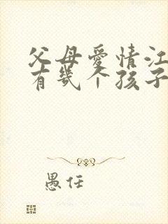 父母爱情江德福有几个孩子封面