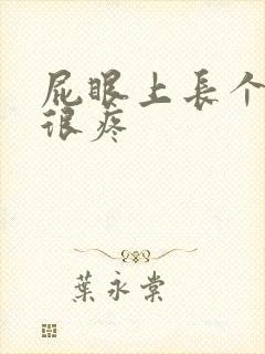 屁眼上长个疙瘩很疼