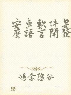 安卓软件是用什么语言开发的