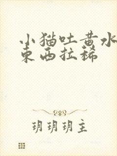 小猫吐黄水不吃东西拉稀