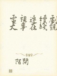 电视连续剧小城大事在线观看24集