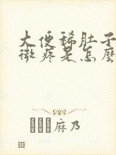 大便稀肚子有点微疼是怎么回事封面