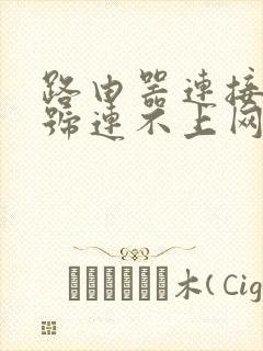 路由器连接满信号连不上网