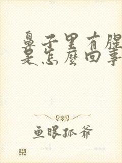 鼻子里有腥臭味是怎么回事