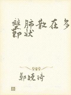 双肺散在多发结节状