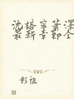 沈榕宁萧泽小说最新章节全文阅读