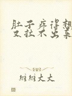 肚子疼得想拉屎又拉不出来怎么回事封面