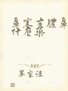 鼻塞有脓鼻涕吃什么药