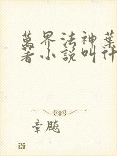 万界法神叶玄原著小说叫什么