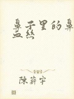 鼻子里的鼻涕带血丝