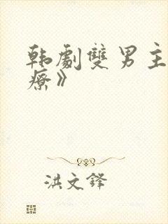 韩剧双男主《治疗》