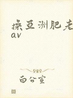 操亚洲肥老熟女av