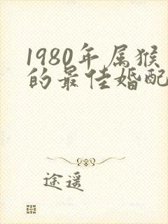 1980年属猴的最佳婚配属相