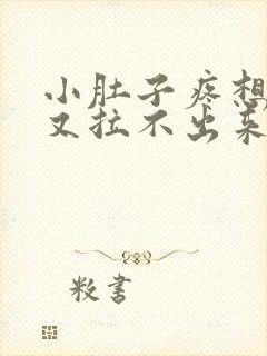 小肚子疼想大便又拉不出来怎么回事