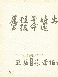 属猴午时出生的男孩命运