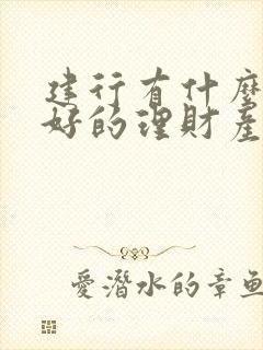 建行有什么比较好的理财产品