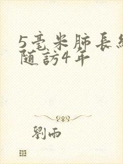 5毫米肺长结节随访4年