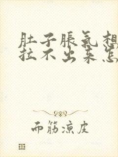 肚子胀气想拉屎拉不出来怎么回事