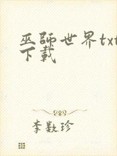 巫师世界txt下载封面