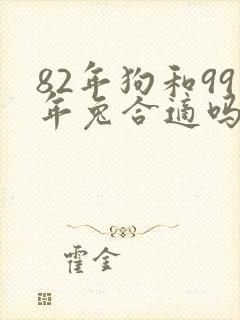 82年狗和99年兔合适吗封面