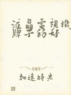 液晶电视机哪个牌子的好