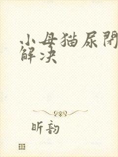 小母猫尿闭怎么解决封面