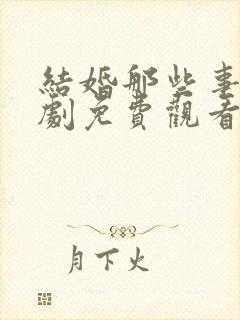 结婚那些事电视剧免费观看