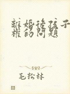 离婚后孩子抚养权的问题