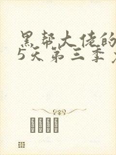 黑帮大佬的365天第三季免费观看全集第一季封面