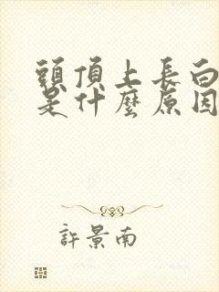 头顶上长白头发是什么原因导致的